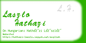 laszlo hathazi business card